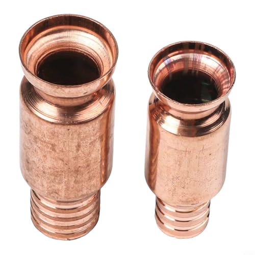 Copper Siphon Connector Manual Pump Pipe Fittings Set for Self-Priming Transfer of Water Paints with 15mm and 19mm Sizes Built-In Brass Pump 2 Pieces