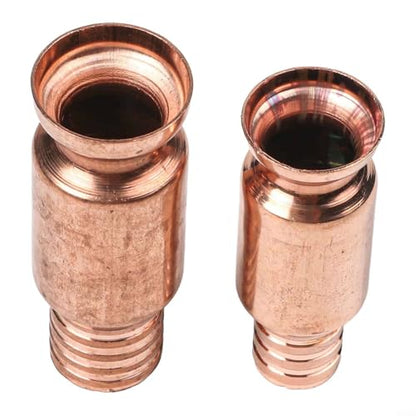 Copper Siphon Connector Manual Pump Pipe Fittings Set for Self-Priming Transfer of Water Paints with 15mm and 19mm Sizes Built-In Brass Pump 2 Pieces