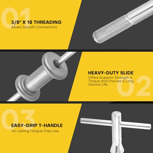 9-Way 2/3 Jaw Bearing Hub Gear Seal Remover Tool | 19PCS Heavy Duty Slide Hammer Puller Kit