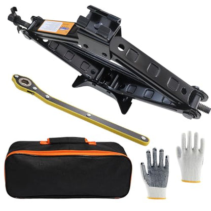 2 Ton 4409 lbs Scissor Lift Jack for Car Jack Kit Spare Tire Changing Tool | Scissor Lift Jack Set Spare Tire Jack Kit For Car For Truck Replacement Emergency Kits for Vehicles Universal ( Basic Set )