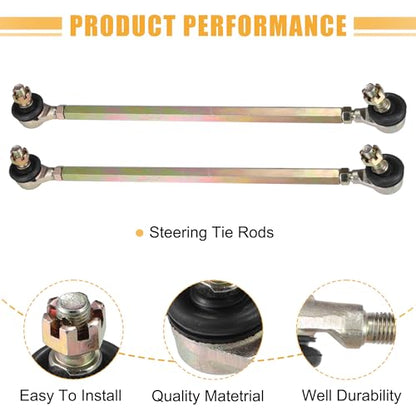 ACROPIX 29cm 11.42" Steering Tie Rod End Tie Rod Link Fit for 50cc 70cc 90cc 110cc 125cc 150cc ATV Quad Four Wheeler with Ball Joint Accessories - Pack of 2 - size: 290mm