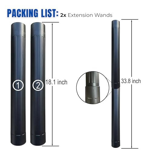 GHAMADE Vacuum Accessories & Attachments for Shop Vac 2-1/2'' - Vacuum Dust Brush & Extension Wand Compatible with Vacuums Using 2-1/4'' Inner Diameter Accessories (Extension Wands, 2-1/4'') - style: Extension Wands