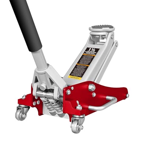 1.5 Ton (3300 lb) Racing Floor Jack - Aluminum/Steel Hybrid with Quick Lift Pump - Low Profile Design for Sports Cars - TAM815016