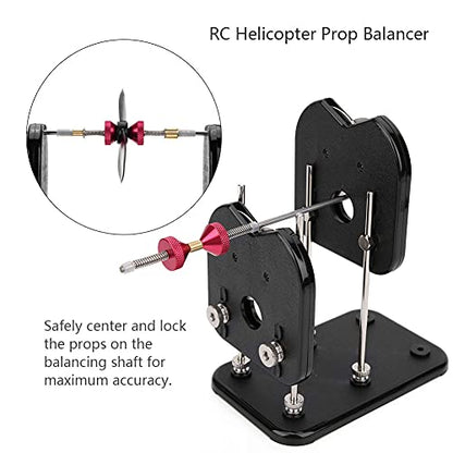 RC Prop Balancer, Durable Plastic Metal Spin Support for Precise Propeller Blade Balancing, 4mm Shaft Compatible for RC Helicopter Multirotor Drone Pilots and Model Airplane Enthusiasts