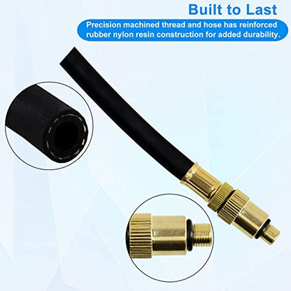 JoyFans 0-300 PSI Compression Tester Automotive Tool, Petrol Gas Engine Cylinder Pressure Test Kit with Gauge Adapter M10 M12 M14 M18 for Small Engine Cars Motorcycles Trucks SUVs Black - color: Black