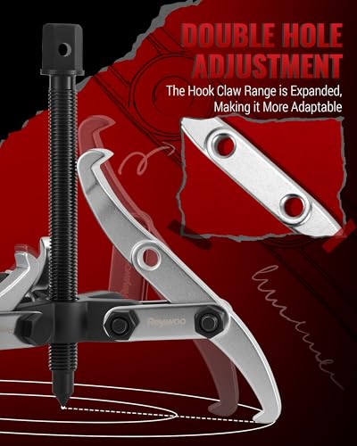 Reywoo Gear Puller Set, 3" and 6" Bearing Puller Kit for Pulley Gear Bearing Flywheel Removal, 2 Jaw & 3 Jaw Gear Puller with Reversible Jaws - size: Max External 3"&6"