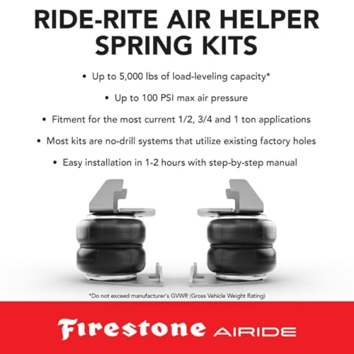 TrendsAuto Firestone Airide Ride-Rite Rear Air Springs Kit & Air Command Standard Compressor with Single Wireless App and Remote fits 2010-2026 Ram 4500 5500 Cab-Chassis | TrendsAuto Decal - size: Single Path