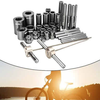 KQFCAZRE Bicycle Bearing Press Set, Easy to Install Turning Point for Wheels Hub Universal Cycle Bearing Press Set, Bicycle Maintenance Tool Kit Set with Storage Case for Bike