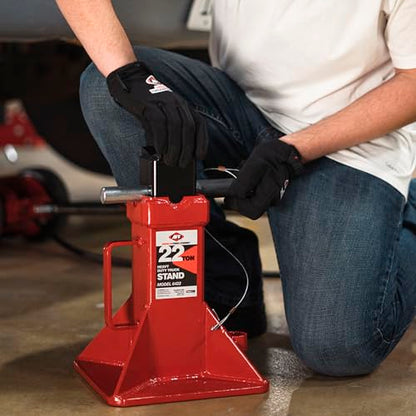 AFF 22 Ton Safety Stand Set - Heavy Duty Jack Stands for Trucks & Equipment - Pin-Style, Heavy Gauge Steel, ASME PASE-2019 - Pack of 2 - (Available in 2 Duty Levels)