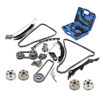 Engine Timing Chain VVT Gear Tool Kit Replacement for 2011-2015 Chrysler Jeep Dodge Ram 3.6 Pentastar 5184352AF, 5184369AH, 5184370AH