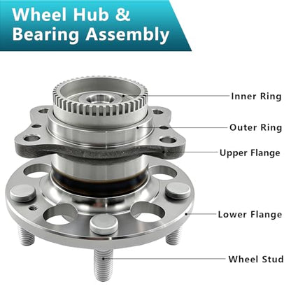 512492 Rear Wheel Bearing Hub Assembly for Hyundai Elantra 2011-2016 | Hub for Elantra GT 2013-2017, Veloster 2012-2017, Elantra Coupe, Kia Forte Forte5 Koup, Eliminates Noise, Simple Installation - size: 512492