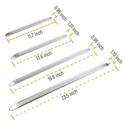 12 14 20 24 Inch 4-Piece Tire Lever Set Tire Iron Spoon Tire Changing Tool with Roll-up Bag for Car Vehicle Bike Motorcycle Tire Changing