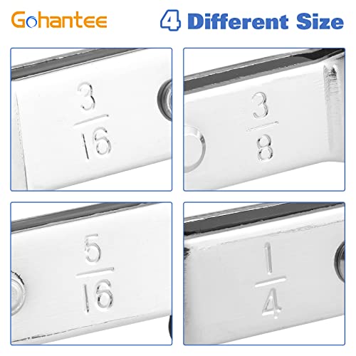 gohantee Hvac Service Wrench Tools Air Conditioner Valve Ratchet Wrench | 3/16” to 3/8” 5/16'' x 1/4'' with 2 Hexagon Bit Adapter Kit for Air Refrigeration Tools and Equipment Repair Tools Clearance