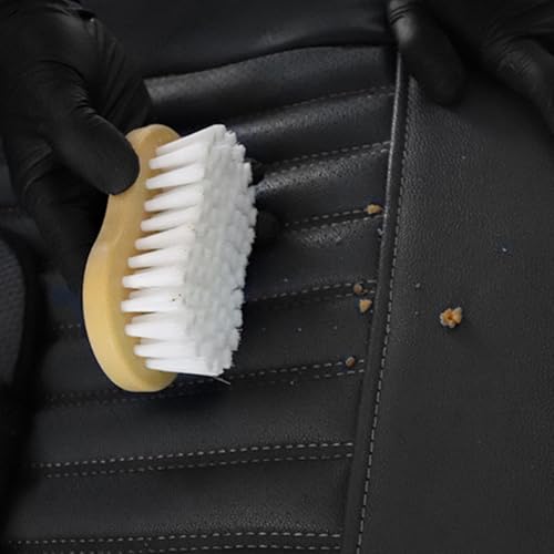 JSCARLIFE Car Interior Cleaning Brush, Deep Scrub Upholstery Scrubber, Soft Bristle Heavy Duty Handheld Scrub Brush for Car, Furniture, Sofa