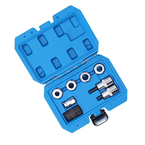 8Pcs Strut Socket Set Steel Alloy Upper Seat Removal Tool Kit, Car Shock Absorber Maintenance with Complete Accessories, for Auto Repair Shop