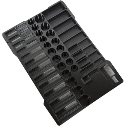 Insert Organizer Compatible with Low Profile Milwaukee Packout (48-22-8436) and 3/8" Shockwave Impact 43-Piece Socket Set (49-66-7009) Insert Only