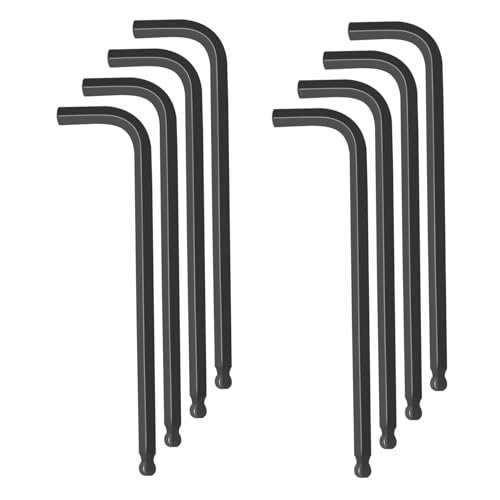8Pcs 2mm Ball End Hex Key Wrench, Extra Long Allen Wrench, CR-V Steel with Black Oxide Finish, L-Shaped Repairing Tool for Furniture, Bike, and Equipment Maintenance - size: 2mm, style: Extra Long 8pcs