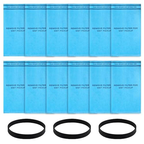 12 Pack 38737 Dust Filter Bags Replacement for Craftsman 2 to 2.5 Gallon Wet/Dry Vacuums and Powerhead Bucket Vac, with 3 Retaining Bands Blue, Part# 9-38737/CMXZVBE38737, WORKSHOP, WS01025F2, VF2000 - color: Blue-12
