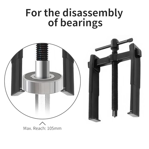 Beam 2 Jaw Puller 4" Bearing Gear Pullers, 154mm T-Shaped Screw | High Carbon Steel Pullers, Adjuestable Pulley Removal Tool for Bearings/Flywheels/Pulleys Remove - size: 2Jaw 4In 112×154MM