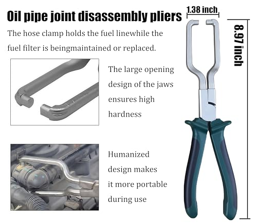 Set 4Pcs electrical connector disconnect tool,Fuel Line Pliers,9" Fuel Filter Caliper,electrical disconnect pliers for cars,Hose Pipe Clamp Clip