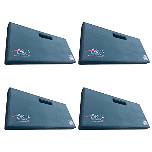 Aquamentor Kneeling Pad - Made in The USA - Firm, Durable and Thick Garden or Mechanics Foam Kneeling Pad, Great for Use Around The House, Garden, Job or Shop(17.5” x 8.0” x 1.5”, Black, 4-Pack) - size: 17.5" x 8" x 1.5" (4-Pack)