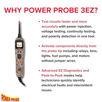 Power Probe 3EZ Circuit Tester with Diagnostic Mode (PP3EZCAMOCS) - color: Camo - Limited Edition