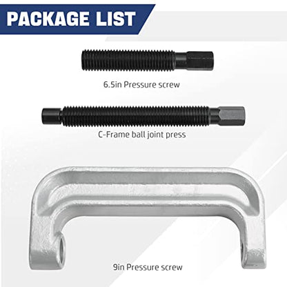 DASBET Large Ball Joint Press | Extended C-Frame Press for U-Joints Removes Ball Joints | Works with Most Toyota, Chevrolet, Dodge Ram, and Ford Pick-Up Trucks