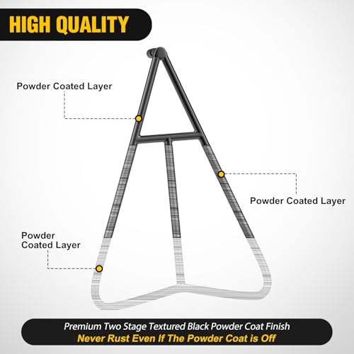 Nilight Dirt Bike Triangle Stand T-shaped Central Support Motorcycle Rear Wheel Paddock Stand for 80-500cc Supermoto Motocross Enduro Pit Bike - color: T-shaped Dirt Bike Triangle Stand