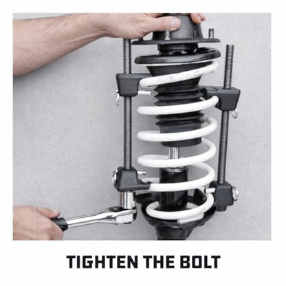 Powerbuilt Strut Spring Compressor, Removal, Installation, and Repair Vehicle Coil Springs, Safety Pins 648627E, Black