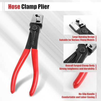5PCS Automotive Electrical Disconnect Pliers Set, Connector Removal Tool | Straight & 60 Degree Disconnect Pliers, Fuel Line Petrol Clip and Connector Separator Tools