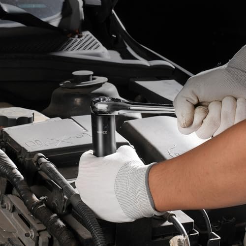 VEVOR Drive Impact Socket Set 3/8" - 18 Piece Deep Socket Set Metric 8-22mm - 6 Point CR-V Alloy Steel for Auto Repair - Easy-to-Read Size Markings - Rugged Construction Includes Storage Case - style: 3/8" 18PCS