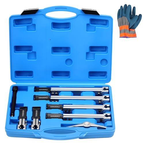 3 in 1 Gear Puller Set, 8pcs 2 Jaw Bearing Flywheel Puller Kit with Reversible Jaws, Cr-V Steel Heavy Duty Pulley Puller Tool for Pulley Gear Bearing Flywheel Removal