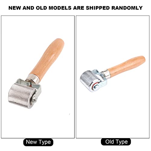 Dioche Car Wheel Wooden Handle Tire Patch Repair Stitcher with Bearing Roller for Effective Tire Repair (L) - size: L