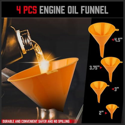 Ultimate No Spill Coolant Funnel Kit - 19-Piece Spill-Free Radiator Funnel Set, Spill Proof Radiator Bleeder Kit, Coolant Filling, Radiator Filler, Extra Funnels and Adapters for Universal Vehicle - size: 19 PCS - Classic Edition