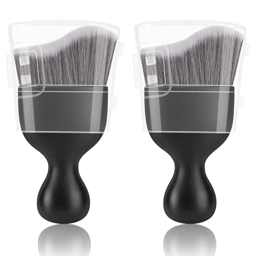 Amrules 2 PCS Car Interior Detailing Brush, Auto Car Dusting Brushes, Soft Bristles Duster Removal Cleaning Tool for Dashboard Interior, Exterior, Skylight, Leather, Dust Brush, Dark Gray - color: Dark Gray