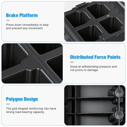 2PCS Car Ramps for Oil Changes and Lfit, 26000lbs Capacity Portable High Profile Car Ramps with A nti-Slip Grooves for Home Garage Maintenance,Vehicle R amps for Auto Repair Black Black