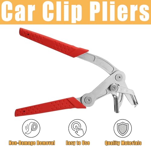 Car Clip Pliers & Trim Removal Tool Professional Disassembly Tool | Heavy Duty Spring-Loaded Panel Clip Removal Pliers for Auto Fasteners Trims Buckles Rivets Without Damage