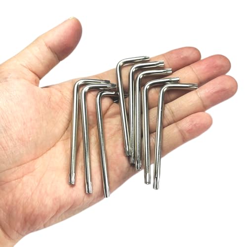 8pcs T20 Torx Bit T20 Anti Tamper Proof Torx Star Key Bit Wrench,Golf wrench Golf driver tool T 20 torx key set,allen keys drill bit set L-Shape,S2 Steel tamper proof torx bit set