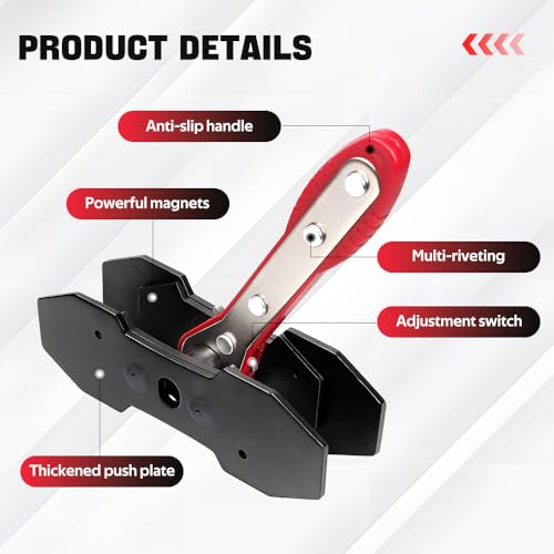 BARTOO Upgraded Brake Caliper Press Tool, Brake Caliper Piston Spreader, Car Ratcheting Brake Caliper Piston Spreader Press Tool with 2 PCS Steel Plates