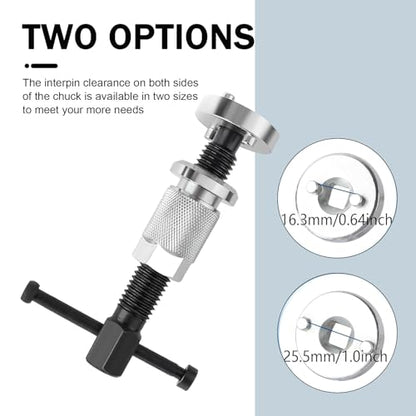 Car Brake Piston Rewind Tool, Rust-proof Disc Caliper Adjustment Kit, Car Rear Brake Pad Wind Back Right Handle Tool Set, Universal Piston Wind Back Replacement Accessory (Silver)