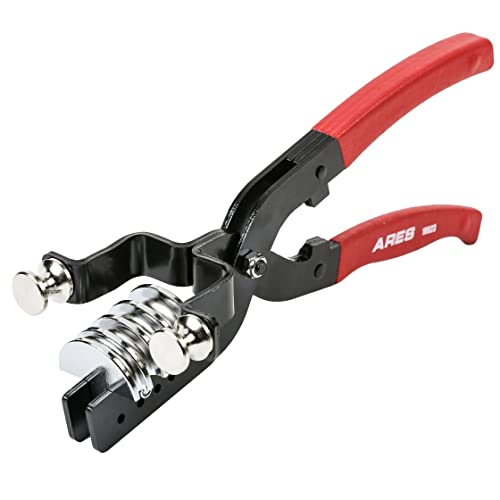 ARES 10023-4-in-1 Quick Change Tubing Bender Pliers - Easily Make 90 Degree Bends in Brass, Copper, Steel, Stainless and Aluminum - Works for 3/16-Inch, 1/4-Inch, 5/16-Inch, and 3/8-Inch Tubing - size: 4-in-1 Quick Change Tubing Bender Pliers