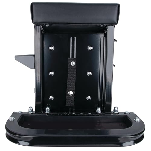 Performance Tool W85025 3-Drawer Rolling Tool Chest Seat With Magnetic Side Trays, Black