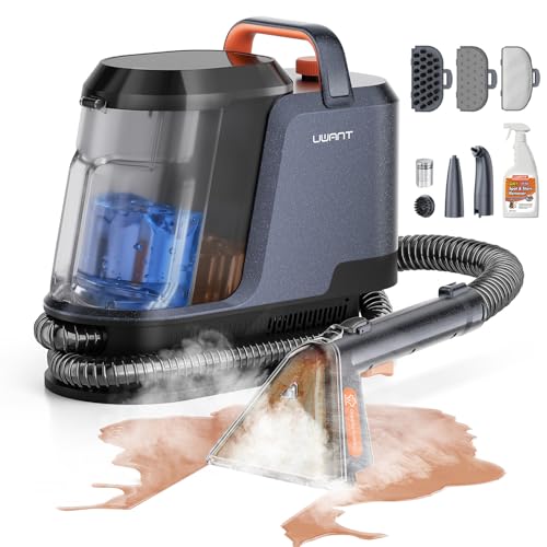 Uwant Carpet Cleaner Machine with Steam&Hot&Cold Water Models 18Kpa Powerful Suction Upholstery Cleaner Machine with Pet Pro Cleaner for Pets, Carpet Steam Cleaner Set of 1 - color: Blue-Margaret