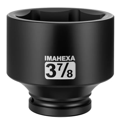 1" Drive Shallow Impact Socket,3-7/8 Inch SAE Jumbo Socket,CR-MO 6 Point for Easy Removal of Large Axle Nut（SAE) - size: 1 Inch Shallow 3-7/8", style: 1"Drive Shallow Impact Socket