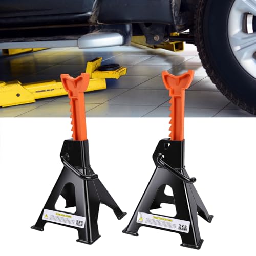 Jack Stands 3 Ton, 2PCS 6,600 LBs Load Capacity Heavy Duty Steel Car Lifting Stand 11.2 to 16.8 inch Adjustable Height Stable Support for Small SUV Pickup Truck