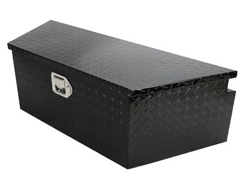 39 Inch Aluminum Trailer Tongue Tool Box, with Lock and Keys | Black Diamond Plate Aluminum Trailer Tool Box , 39" x 16.5" x 12" Trailer Storage Box for Pickup Truck Bed - color: Black, size: 39" x 16.5" x 12" - Diamond