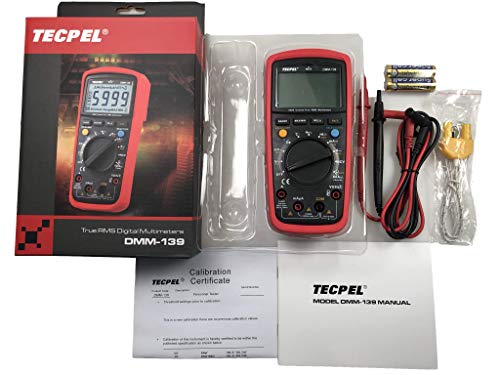 TECPEL DMM-139 Digital Pocket Handheld Multimeter True RMS VFC Measurement