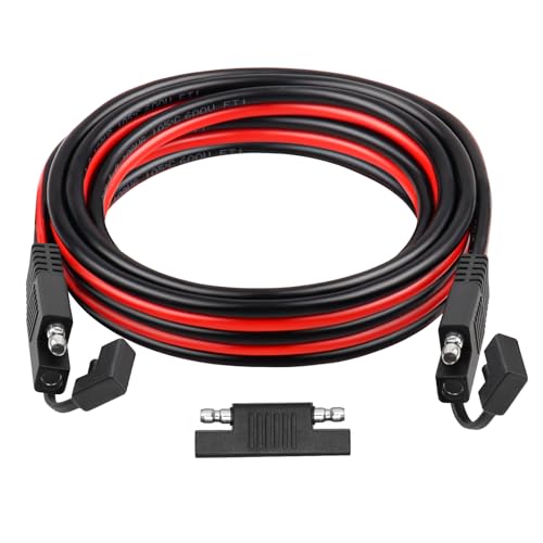 XRDS -RF SAE Extension Cable 10FT– Heavy Duty 10AWG Tinned Copper Wire with SAE Battery Cable Terminal Connectors for Automotive, RV, Marine, and Solar Applications. - size: 10 FT
