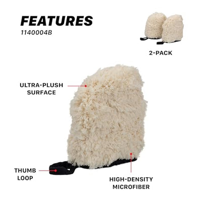 Maxshine Universal 2-Pack Professional Microfiber Wash Mitts – Finger Wheel Mitt & Dusting Mitt Set – Ideal for Small Area Cleaning, Car Washing & Detailing – Premium Auto Detailing Accessories