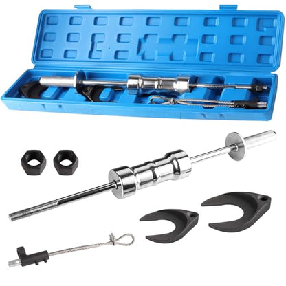 Inner CV Joint Puller Inner CV Joint Removal Tool Kit 10 Pounds Heavy Duty Slide Hammer Front Wheel Drive Axle Half Shaft Removal Puller Tool Set 63mm 48mm CV Joint Fork Adapter Attachments